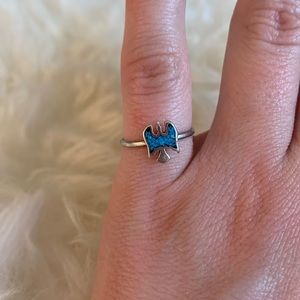 Turquoise Silver Eagle Ring